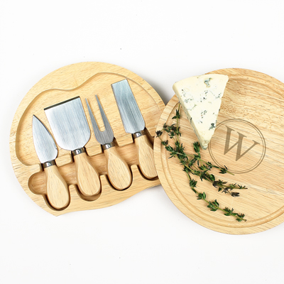 Personalized Gourmet 5pc. Cheese Board Set w/ Utensils