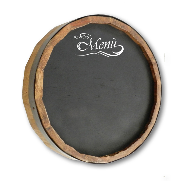 Menu Chalkboard Quarter Barrel Sign