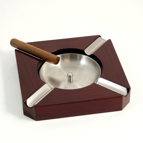 Walnut Wood 4 Cigar Ashtray