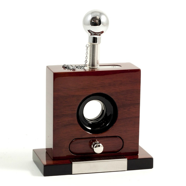 Table Top Walnut Cigar Cutter with Drawer