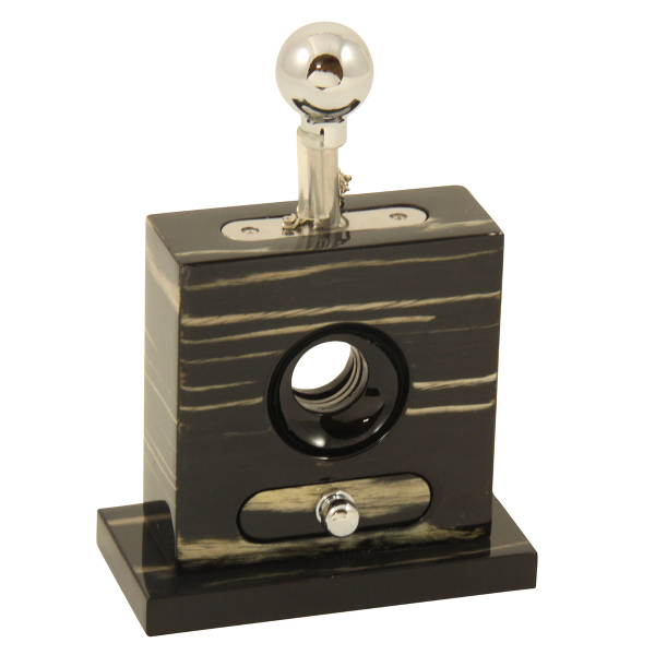 Table Top Ebony Cigar Cutter with Drawer
