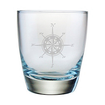 Compass Double Old Fashioned Glasses (set of 4)