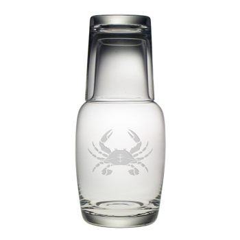 Crab Bedside Carafe and Glass 2-Piece Set