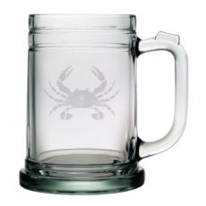 Crab Etched Tankard Beer Mug Set