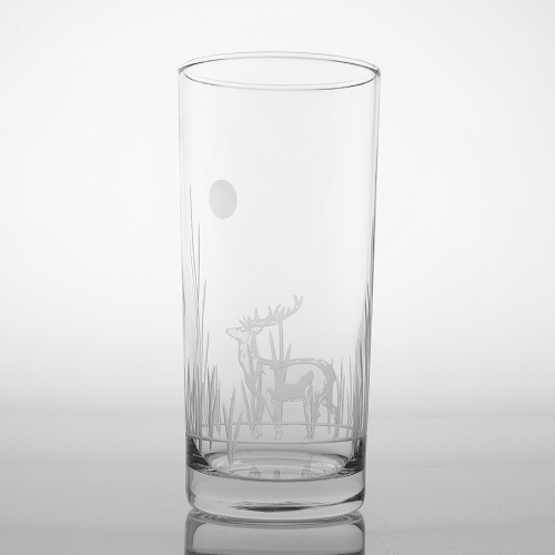 Etched Deer Cooler Glasses (set of 4)