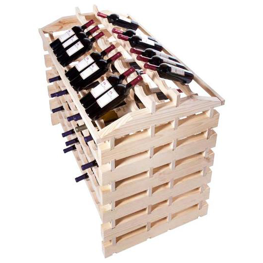 144 Bottle Wooden Modular Island Wine Rack - Natural