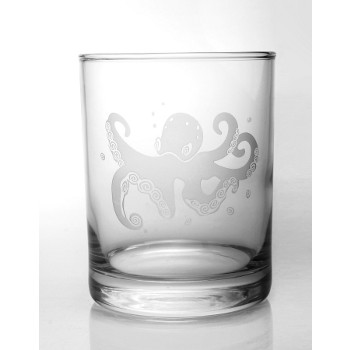 Octopus Double Old Fashioned Glass (set of 4)