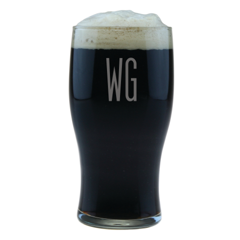 Double Letter Personalized Pub Glasses (set of 4)
