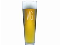 Double Letter Personalized Pilsner Glasses (set of 4)