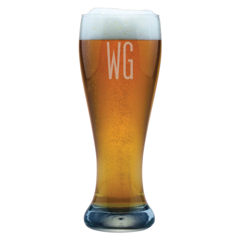 Double Letter Personalized Weizenbier Glasses