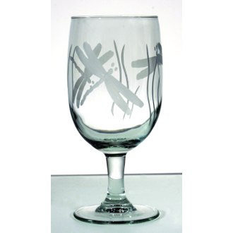 Dragonfly Footed Iced Tea Glasses