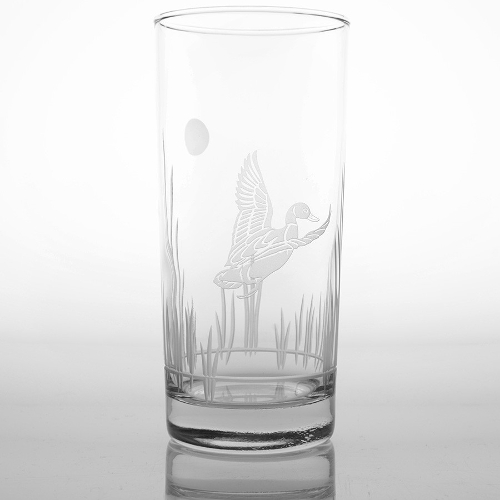 Etched Duck Highball Glasses (set of 4)