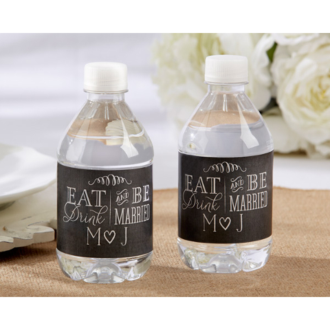 Personalized Wedding Water Bottle Labels (set of 24)