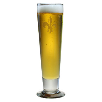 Fleur De Lis Tall Pilsner Glass Set