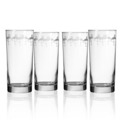 Flock of Flamingo Cooler 15 oz Set of 4