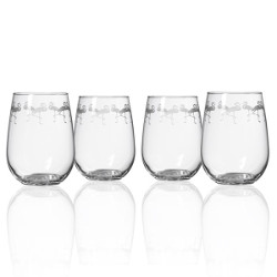 Etched Flock of Flamingos Tumblers (set of 4)