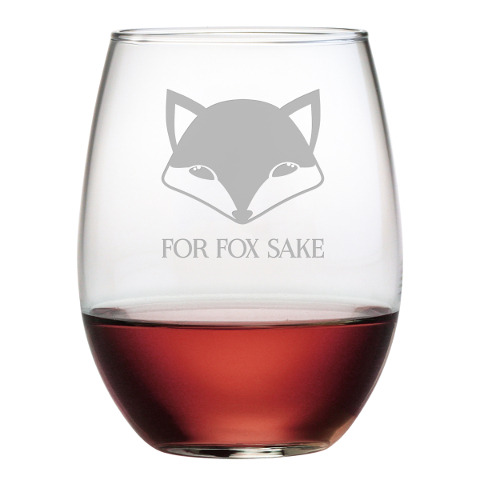 For Fox Sake Stemless Wine Glasses (set of 4)
