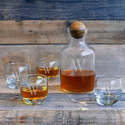 Personalized Decanter and Whiskey Glass Set
