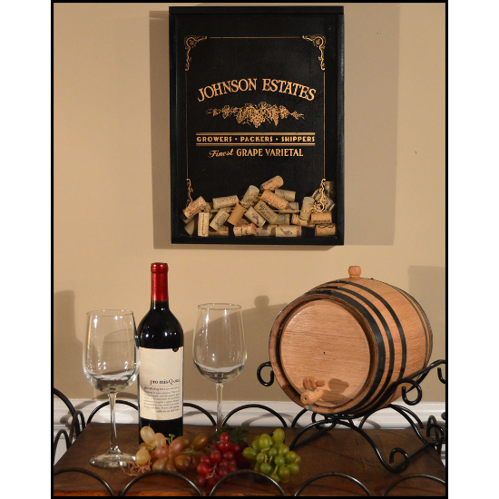 Personalized Grape Growers Cork Catcher Wall Art
