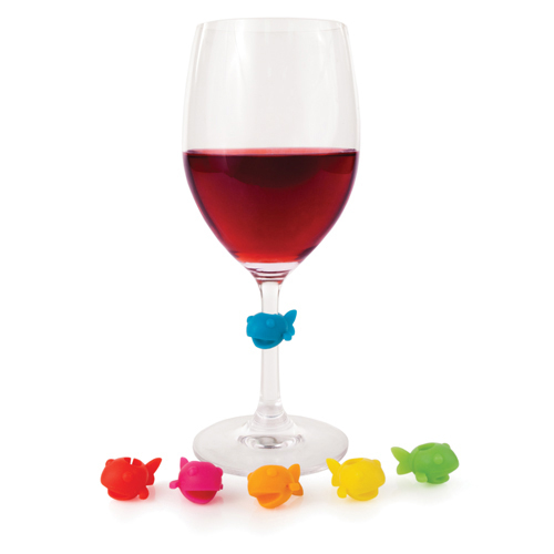 Colorful Fish Wine Glass Markers