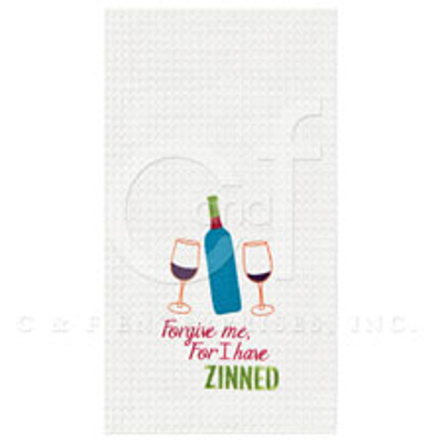 Forgive Me For I Have Zinned Wine Towel