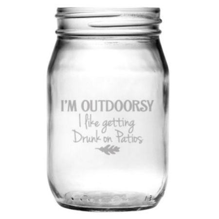 I'm Outdoorsy Mason Jar Glasses (set of 4)