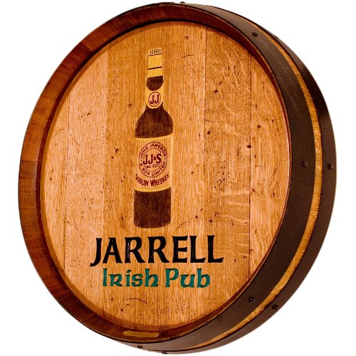 Custom Barrel Head Irish Pub Sign
