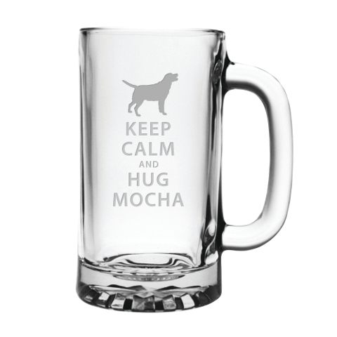 Personalized Keep Calm and Hug Your Pet Beer Mugs