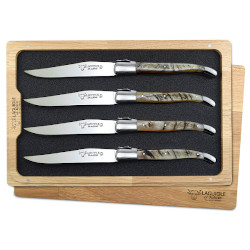 Laguiole en Aubrac Steak Knives Ram Horn Set of 4