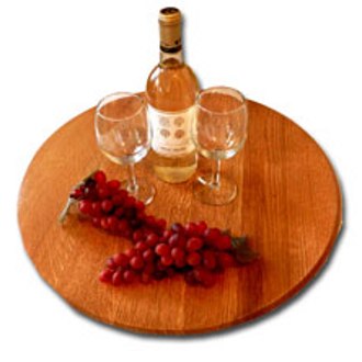 Wine Barrel Head Lazy Susan