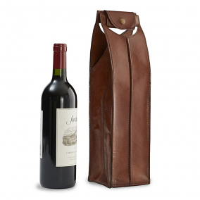 Genuine Leather Wine Bag 1 Bottle