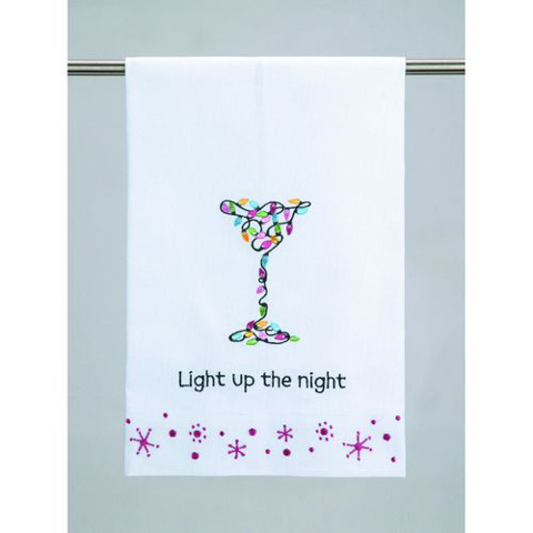 Light Up The Night Martini Towel