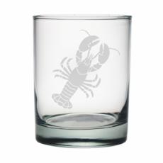 Lobster Etched Drinks on Rocks Glass Set