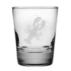 Lobster Etched Dof Glass Set