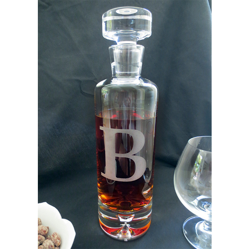 Monogrammed Lochlivet Crystal Liquor Decanter