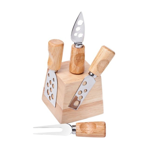 Magnetic Block Cheese Knife and Fork Set
