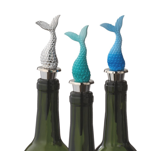 Mermaid Tail Wine Bottle Stoppers (set of 3)
