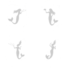 Mermaids Etched Coffee Mug Glass Set