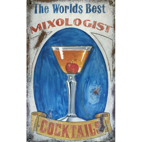 Personalized Mixologist Vintage Cocktail Sign