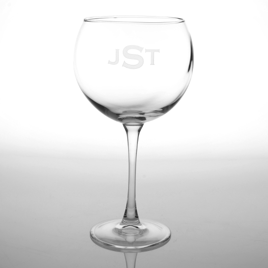 Monogrammed Balloon Wine Glasses (set of 4)