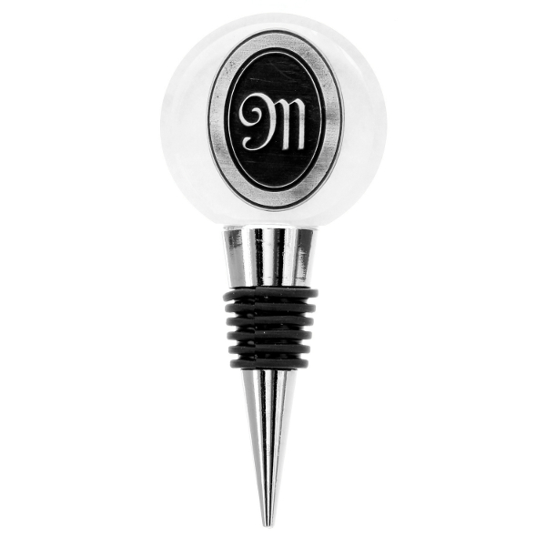 Old Forge Pewter Classic Monogram Wine Bottle Stopper