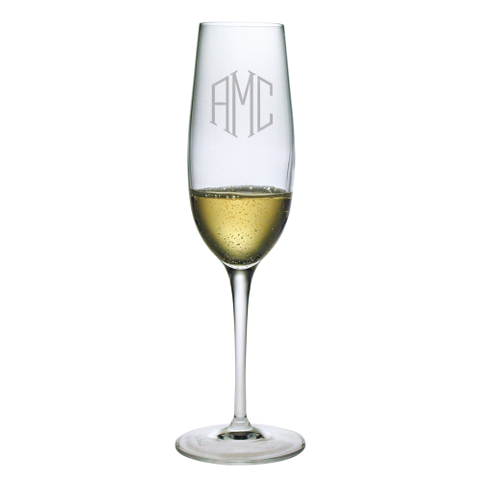 Monogrammed Classic Champagne Flutes (set of 4)