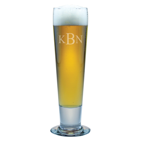 Monogrammed Pilsner Glasses (set of 4)