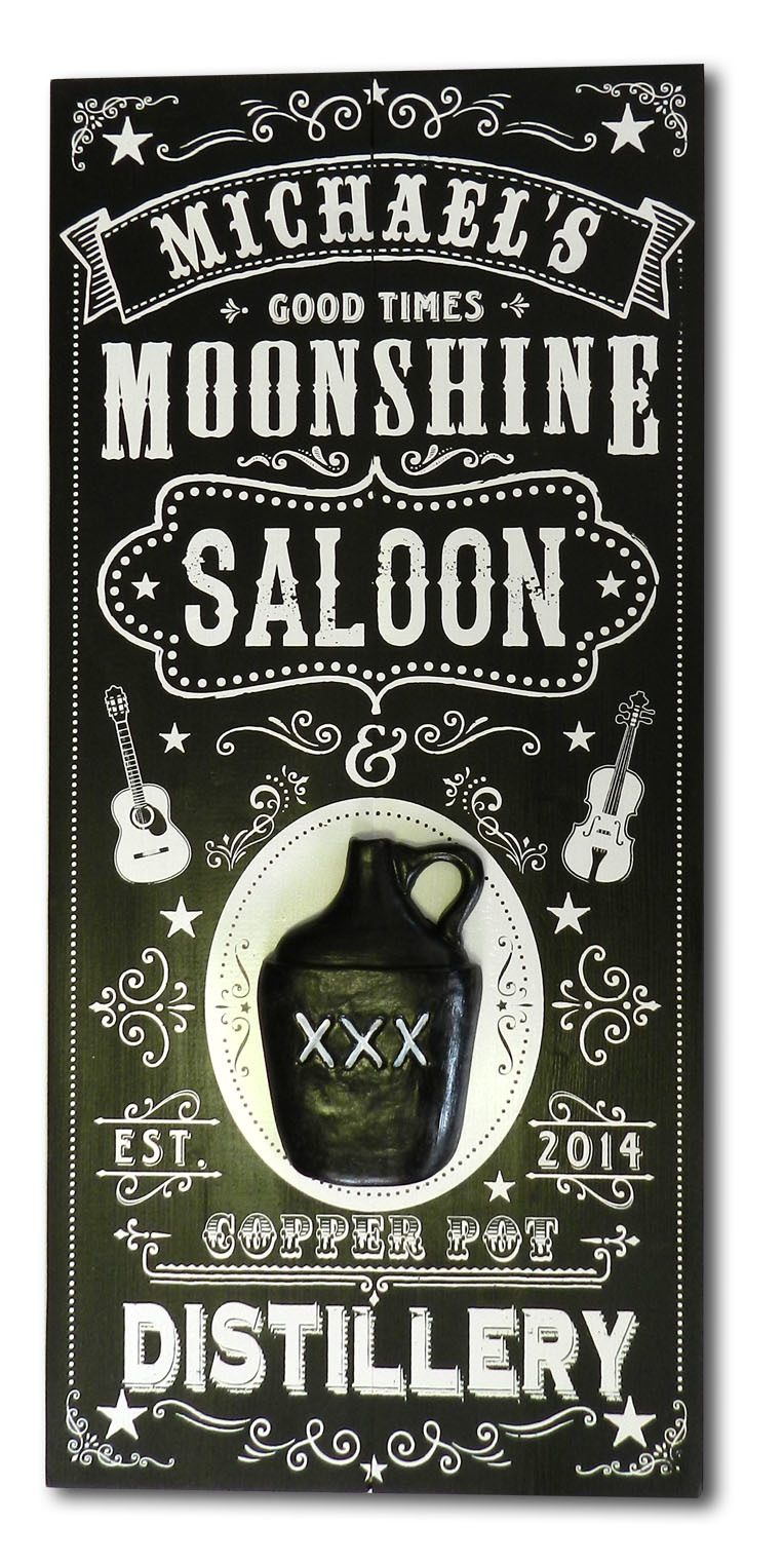 Moonshine Personalized Wooden Sign
