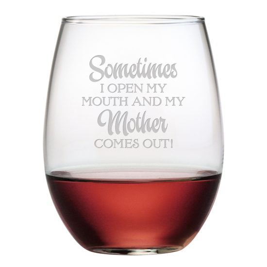 My Mother Comes Out Stemless Wine Glasses (set of 4)
