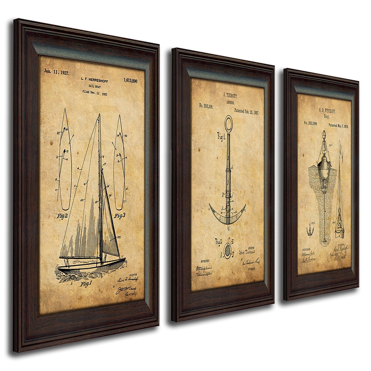 Coastal Patent Art 3 Piece Set