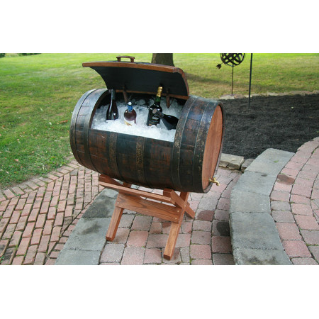 Oak Barrel Ice Box