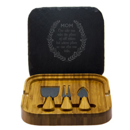 Ode to Mom Square Cheese Set with Tools