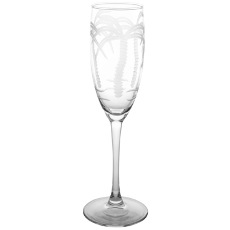 Palm Tree Flute 8oz Glasses (Set of 4)