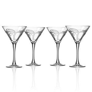 Palm Tree Martini Glasses (Set of 4)